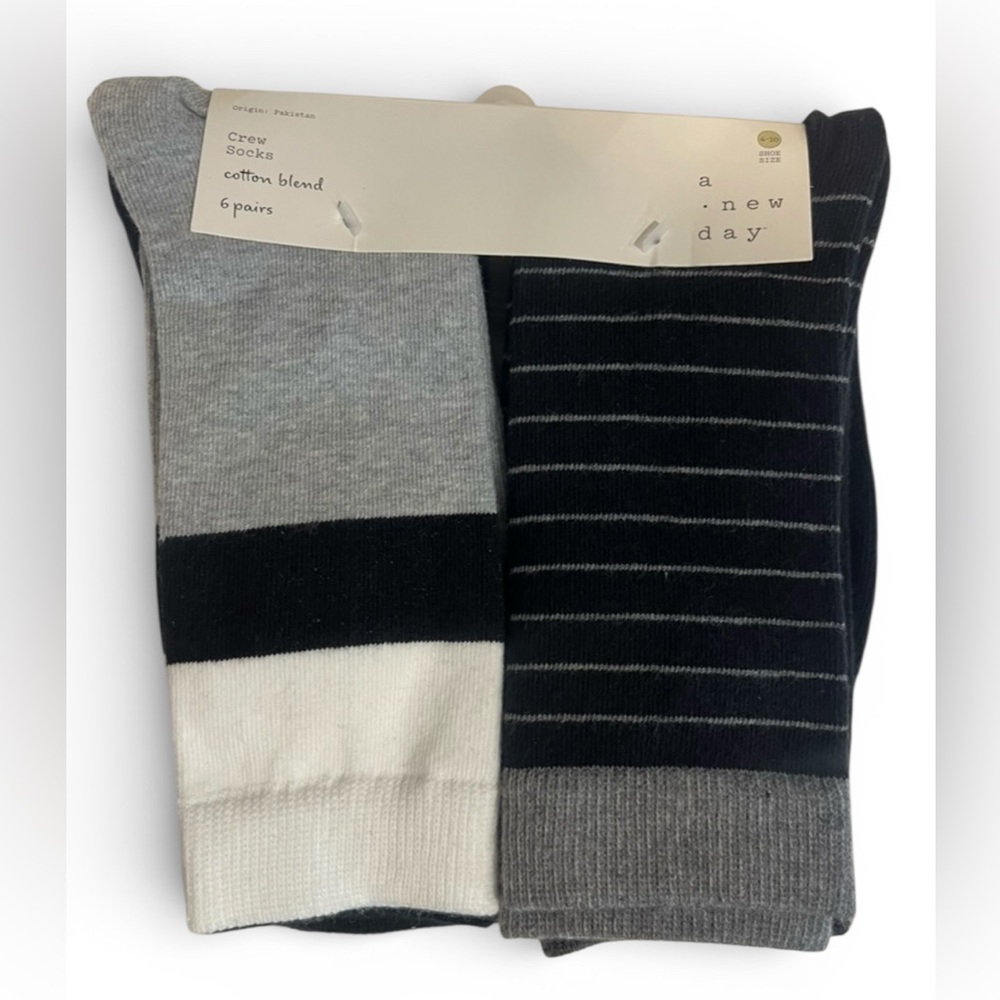 A New Day Women’s Crew Socks 6 Pack NWT